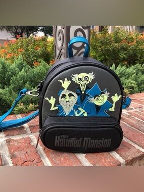 Disney Parks Loungefly Haunted Mansion Hitchhiking Ghost Mini Backpack Crossbody